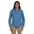 thumbnail image 1 of Harriton Ladies' 6.5 oz. Long-Sleeve Denim Shirt, 1 of 3