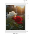 thumbnail image 2 of Diamond Art Kit for Adults, Sunlit White Red Roses Diamond Painting for Adults Beginners, 5D DIY Diamond Art Painting Kits, Colorful Diamond Painting Craft for Home Decor 12x16, 2 of 7