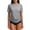 Gray, variant on Tqcoqu Women's Short Sleeve Rash Guard Shirts UV Protection Swim Shirts Lightweight Adjustable Tie Swimwear,Black,Women's S-XXL