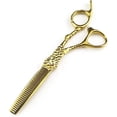 thumbnail image 2 of Professional 6 Inch Hair Cutting Scissors and 440C Steel Gold Hair Thinning Shears Set for Barbers, 2 of 3