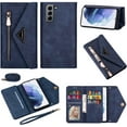thumbnail image 6 of Wallet Case for Samsung Galaxy S22+ Plus (Not S22), Crossbody Neck Strap Lanyard Purse Handbag Shoulder Strap Cover with ID Card Holder Phone Case for Samsung Galaxy S22 Plus XK Blue, 6 of 7