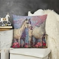 thumbnail image 2 of YINGXI  Decorative Throw Pillow Cover, Fairy Mare and Foal Cherry Trees Double-Sided Pillow Case Couch Pillow Cushion Covers 22x22in, 2 of 5