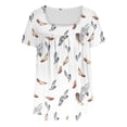 thumbnail image 3 of Fiudx Ofertas Flash Del Día Mujer Moda Casual Manga Corta Suelta Camiseta Blusa Tops, 3 of 3