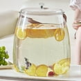 thumbnail image 3 of HandyHome Glass Pitcher with Lid & Faucet, 5L 169oz Juice Pitcher with Handle for Fridge, Drink Dispenser for Iced Tea, Juice, Sangria, Cold/Hot Beverage, Large Capacity Cold Beverage Jug, 3 of 4