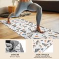 thumbnail image 4 of 74x26 Inch Yoga Towel, Sweat Absorbent Non-Slip Mat for Hot Yoga, Pilates & Fitness,Wolf Autumn Lantern White Pattern, 4 of 5