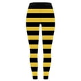 thumbnail image 4 of DDAPJ pyju Bee Day Leggings for Women Casual Striped Tights Tummy Control High Waisted Yoga Pants Buttery Soft Casual Milk Silk Legging Birthday Gifts Yellow#3 L, 4 of 5