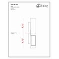 thumbnail image 6 of Z-Lite 573S-SL-LED Quadrate Modern 1 Light Outdoor Wall Sconce - Silver, Sand-blast glass, 6 of 6
