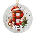 thumbnail image 3 of Personalized Christmas Ornaments 2025 Ceramic Custom Name Date Initial A-Z Monogram Christmas Ornament Personalized Ornament Christmas Xmas Tree Decorations for Kids Couples Family Friends, 3 of 3