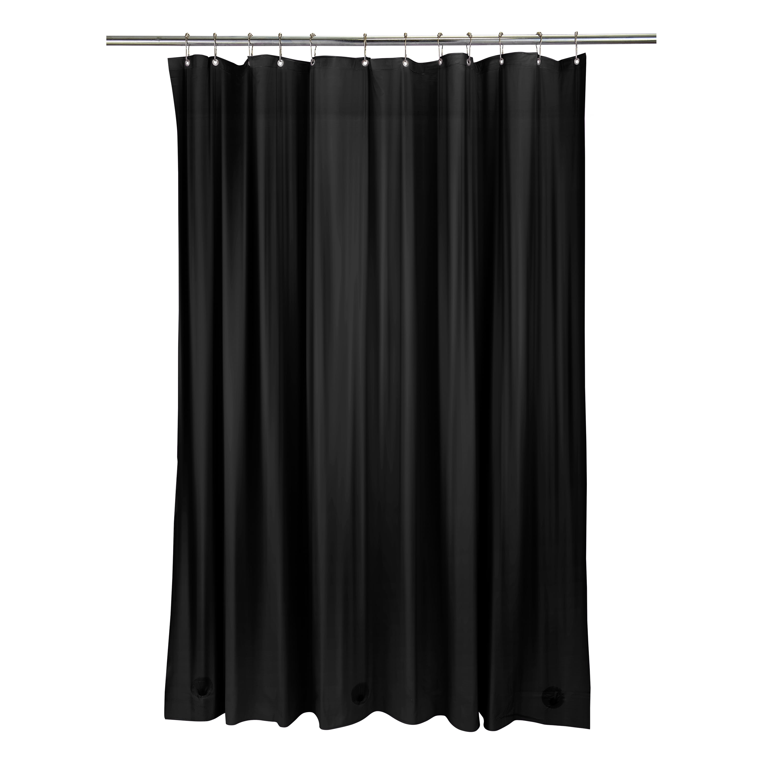 Bath Bliss 70" x 72" Heavy Weight Shower Curtain Liner in Solid Black