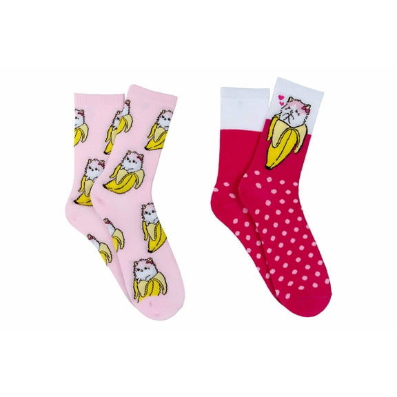 Bananya 2 Pair Crew Socks