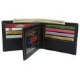 thumbnail image 1 of RFID Blocking Bifold Vintage Buffalo Leather Wallet For Men with Center Flap ID, 1 of 47