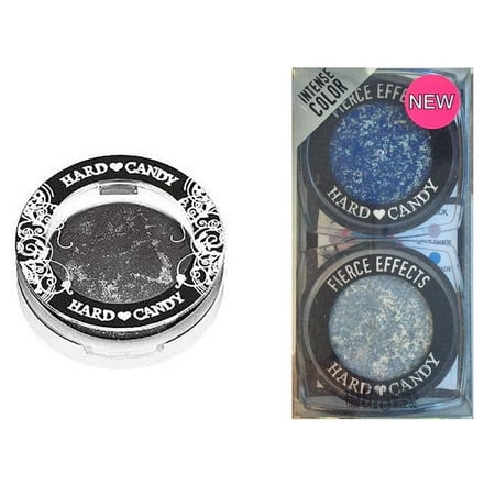 Hard Candy Meteor Eyes Baked Meteor Eyeshadow Black Hole #275 + Hard Candy Fierce Effect Eye Shadows Twin Pack, 898 Bright & Early + 3 Count Eyebrow