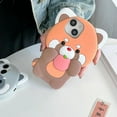 thumbnail image 3 of Case for iPhone 14 Pro Case Funny Phone Case Cute iPhone 14 Pro Case Kawaii iPhone Cases Little Raccoon Creative Soft Rubber Bumper Shockproof Protective Case Cover for Women Girl Brown, 3 of 16