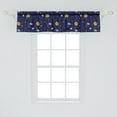 thumbnail image 2 of Ambesonne Floral Window Valance, Blooming Buds Flowers Art, 54" X 12", Indigo and Mustard, 2 of 3
