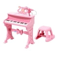 thumbnail image 2 of Piano con teclado de 37 teclas, juguetes musicales educativos para aprender a tocar. Rosa, 2 of 9