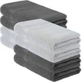 thumbnail image 3 of Fingertip Towels 8 Pack, 100% Turkish Cotton, Small Hand Towels for Body and Face, 12 x 18 in, Soft and Absorbent, Quick Dry, (Dark Grey-Silver Fingertip Hand Towels), 3 of 6