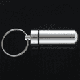 thumbnail image 2 of 4X Silver Pill Medicine Box Case Holder Container Capsule Bottle Keyring Keychain,4 x Pill case keyring,Silver, 2 of 7