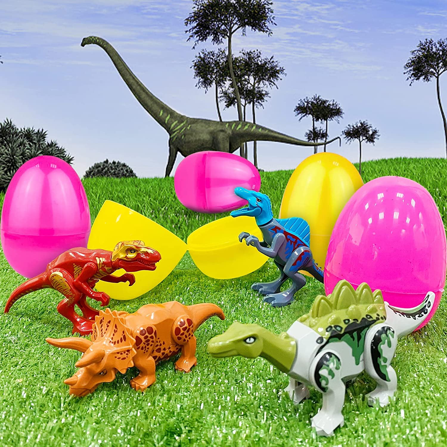 8 Plush Easter Basket Dinosaur - Spritz™