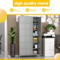 thumbnail image 2 of GangMei Metal Storage Locker Cabinet with 18 Doors, Industrial Lockers for Employees, Large Steel Storage Locker for School Office Gym Bedroom,Assembly Required (Light Grey), 2 of 8