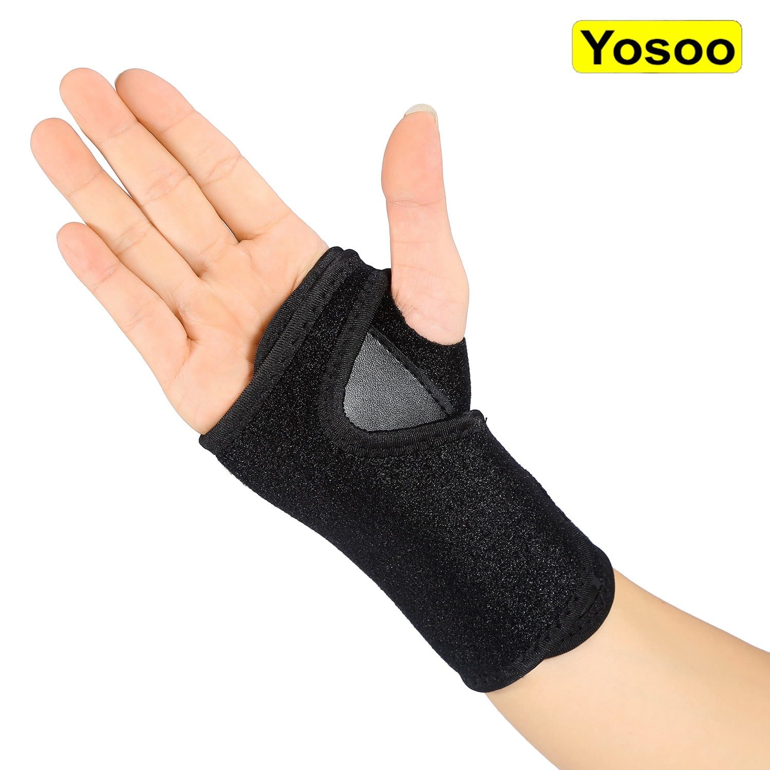 LYUMO Breathable Neoprene Black Wrist Brace for Immediate Pain Relief