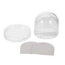 NIAIZEK Snow Globe Photo Frame Display Set, Transparent Plastic Decorative Craft for Home, Office Desk, Shelf Decoration