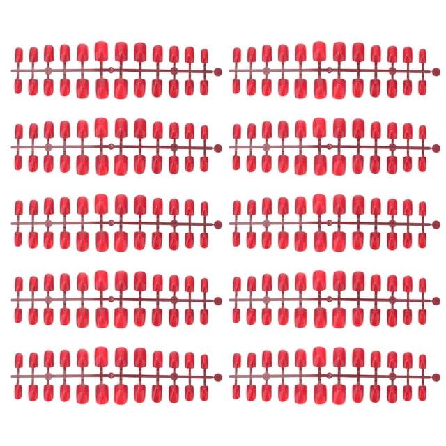 Miangastore 120 Pcs Faux Ongles Rouges Couverture Complète Faux Ongles Courts Art des Ongles pour DIY