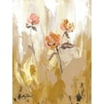 thumbnail image 2 of Talent, Kelley 19x24 White Modern Wood Framed Museum Art Print Titled - Gold Petals Dancing in the Wind I, 2 of 4