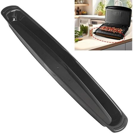 Grill Drip Tray, 14.5 Inch Grills for George Foreman, Heat-Resistant, Large Capacity, Easy Clean, Outdoor BBQ Accessory for BBQ Lover