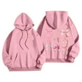thumbnail image 2 of Cute Bow Y2K Graphic Hoodies for Women Hooded Sweatshirt with Pockets Streetwear Pullover Tops, 2 of 8