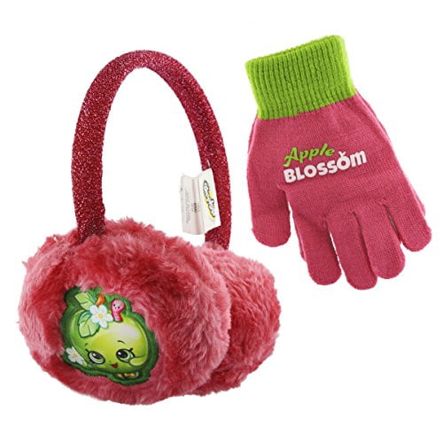 Shopkins Apple Blossom Girls Pink Earmuff And Glove Set Size 4 14 4013 Walmart Com