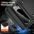 thumbnail image 5 of Dteck Shockproof for Google Pixel 8 Pro Case Military Grade Drop Tested Heavy Duty 3 in 1 Hybrid Hard Back & Soft Edge Slim Protective Case,Black, 5 of 7