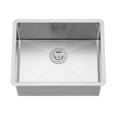 thumbnail image 1 of DAX Handmade Single Bowl Undermount Kitchen Sink, 18 Gauge Stainless Steel, Brushed Finish, 23 x 18 x 10 Inches (DAX-2318R10), 1 of 1