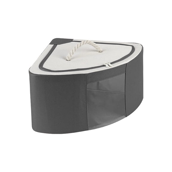 KYAIGUO Storage Bins with Lids, Innovation Fan-Shaped Organization and Storage Boxes with Strong Zipper and Perspective Window for Home Bedroom or Dormitory