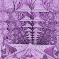 thumbnail image 1 of Ahgly Company Indoor Square Patterned Dark Orchid Purple Area Rugs, 7' Square, 1 of 6