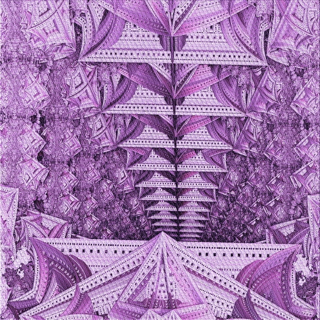 Ahgly Tapis d'Intérieur Lavable en Machine Carré Transitionnel Orchidée Foncée Violet, 4 Pieds Carré