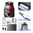 thumbnail image 5 of Lafuoo Red And White Screaming Demon Skull Pattern Casual Backpack, Large Capacity Adjustable Shoulder Strap Computer Backpack, Unisex, Suitable for Campus, Business,Travel-One Size, 5 of 6