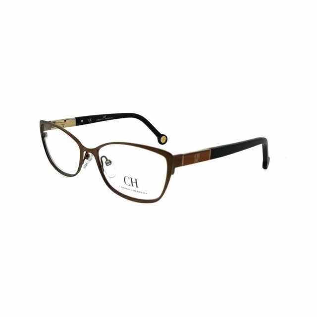 Anteojos de metal rectangulares Carolina Herrera VHE073-0G28 para mujer marrón