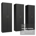 thumbnail image 4 of Madesa Kitchen Set 3 Pantry Storage Cabinet with 15 Utility Shelves 71"L Wooden Organization Unit for Kitchen - Black, 4 of 9