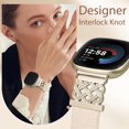 thumbnail image 2 of Wearlizer Magnetic Stretchy Band Compatible with Versa 4/3/Sense 2/Sense, Celtic Knot Elastic Nylon Watch Strap for Women Men, Dressy Soft Fabric Wristband with Magnetic Clasp, 2 of 7
