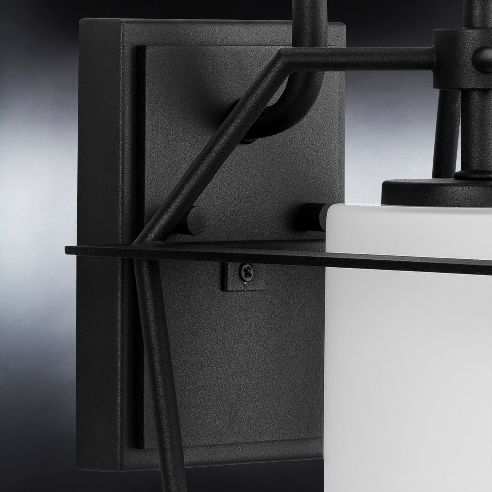 Luxury Minimalist Wall Sconce, 14.875H x 7.5W, with Modern Style, Midnight Black, UHP1390 by Urban Ambiance