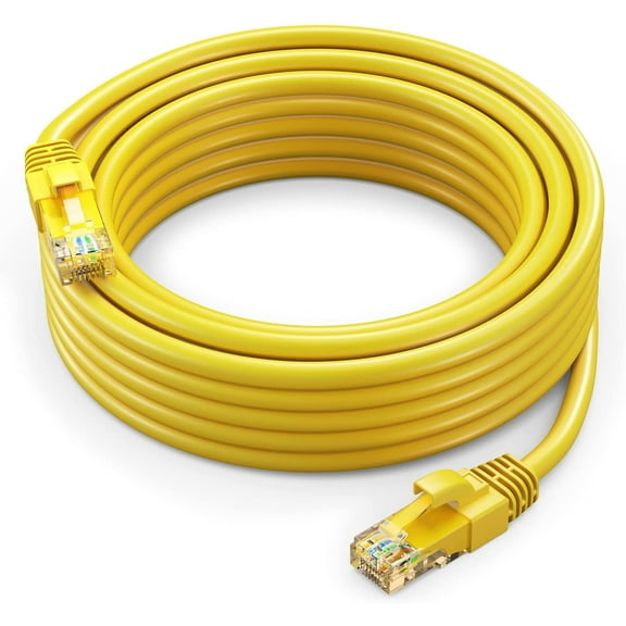 Cat 6 Ethernet Cable 50 Ft, 100% Pure Copper, Cat6 Cable LAN Cable, Internet Cable, Patch Cable and Network Cable - UTP (Blue) 50 Feet