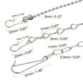 thumbnail image 4 of Uxcell Toilet Handle Lever Lift Flush Replacement 3 Styles Stainless Steel Flapper Chain 1 Set, 4 of 5