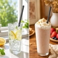thumbnail image 4 of Wide Metal Straw 304 Stainless Steel Angled Tip Reusable for Slushies Milkshakes Dishwasher Safe with Brush, 4 of 5