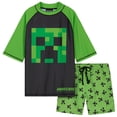 thumbnail image 1 of Conjunto de Natación para Niños Minecraft 2 Piezas Verde y Negro 9-10 Años, 1 of 5