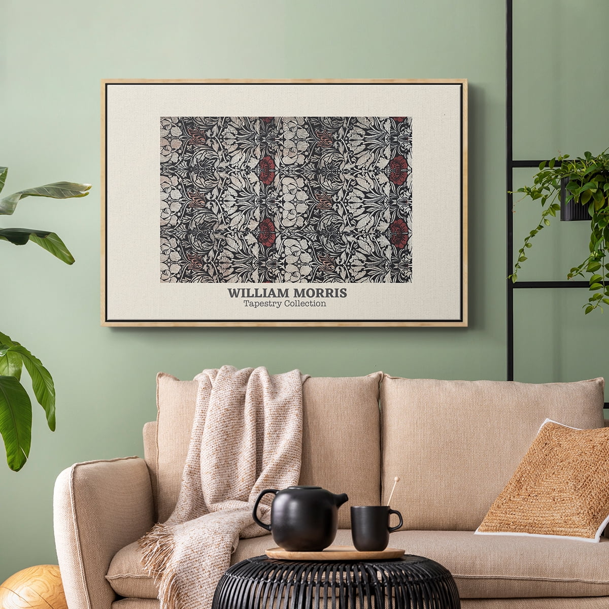 Vintage Abstract Print-XXXVIII Framed in Natural Wood Wood Gallery Wrapped Canvas 25 in. x 37 in.