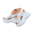 thumbnail image 3 of YLYL Women's Sandals Platform Wedge Heel Memory Foam Open Toe Lightweight Casual Summer Beach Shoes, 3 of 9