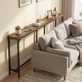 thumbnail image 2 of Gymax 71'' Console Table w/Power Outlet Metal Frame for Hallway Foyer Living Room Rustic Brown & Black, 2 of 10