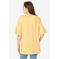 thumbnail image 4 of Woman Within Plus Size Ruffled Elbow-Sleeve Tunic, 4 of 4