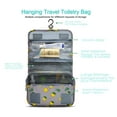 thumbnail image 2 of Tekcoo Large Hanging Travel Toiletry Bag/ Makeup Bag, Cosmetic Bag Travel Makeup Organizer for Accessories, Shampoo, Full Sized Container, Toiletries Gray & Lemon, 2 of 8