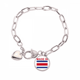thumbnail image 1 of en costa rica país amor Pulsera de cadena de corazón joyería encanto moda, 1 of 3